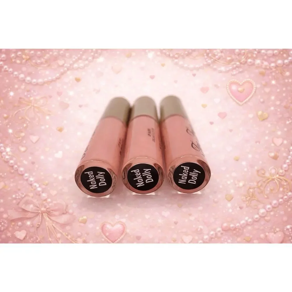 Lot Of 3 - Too Faced -Lip Gloss- Naked Dolly -Travel Size- 0.05 oz ea/ 1.5 g ea